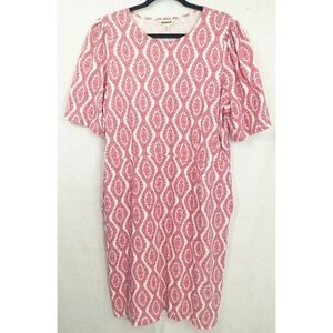 Boden Red Zoey Jersey Dress Red White Floral Plus Size US 20‎ - 22L